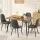 Artiss Dining Table and 4 Chairs Set, Grey Velvet Seats, 120cm Pine MDF Table, Metal Legs, Modern Industrial Style