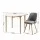 Artiss Round Dining Table and Chairs Set 5 Piece 108cm White Grey Compact Nordic 4 Seater Furniture