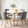 Artiss Round Dining Table and Chairs Set 5 Piece 108cm White Grey Compact Nordic 4 Seater Furniture