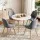 Artiss Round Dining Table and Chairs Set 5 Piece 108cm White Grey Compact Nordic 4 Seater Furniture