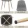 Artiss Demi 5-Piece Dining Table and Chairs Set, White and Grey, MDF Round Table, Pine Wood Legs, Seats 4, Modern