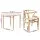 Artiss Demi 5-Piece Dining Set, Round 108cm Table with Pine Legs and 4 Wishbone Chairs, Nordic Wood, White/Natural