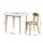 Artiss 108cm Round Dining Table and 4 Chairs Set for Small Spaces White Timber Dining Furniture
