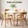 Artiss 108cm Round Dining Table and 4 Chairs Set for Small Spaces White Timber Dining Furniture
