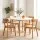 Artiss 108cm Round Dining Table and 4 Chairs Set for Small Spaces White Timber Dining Furniture