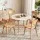 Artiss 108cm Round Dining Table and 4 Chairs Set for Small Spaces White Timber Dining Furniture