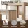 Artiss 3 Piece Dining Set 120cm Oak Table with 2 Upholstered Faux Linen Chairs Powder-Coated Frame