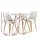 Artiss 3PCS 90cm Round 2 Seater Dining Table and Chairs Set White 20mm MDF Beech Legs PU Leather Diamond