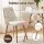 Artiss 3PCS 90cm Round 2 Seater Dining Table and Chairs Set White 20mm MDF Beech Legs PU Leather Diamond