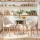 Artiss 3PCS 90cm Round 2 Seater Dining Table and Chairs Set White 20mm MDF Beech Legs PU Leather Diamond
