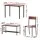 Artiss Walnut Dining Set: 4-Piece Industrial Table, Storage Bench & Chairs, Compact Space-Saving Design, MDF & Metal
