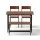 Artiss Walnut Dining Set: 4-Piece Industrial Table, Storage Bench & Chairs, Compact Space-Saving Design, MDF & Metal
