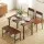 Artiss Walnut Dining Set: 4-Piece Industrial Table, Storage Bench & Chairs, Compact Space-Saving Design, MDF & Metal