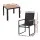 Gardeon 5PCS Outdoor Dining Set - Steel & WPC Table, Textilene Chairs, UV/Weather Resistant, 80cm Black Bistro Furniture