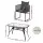 Gardeon 5-Piece Outdoor Dining Set: Black Steel Frame, Rope Chairs, Tempered Glass Table, UV & Weather Resistant