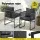 Gardeon 5PC Outdoor Mesh Dining Set - Black Steel Frame, Tempered Glass Table, UV-Resistant, Indoor/Outdoor Use
