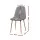 Artiss Adamas 4-Piece Dining Chair Set - Light Grey Faux Linen, Curved Slope Design, Iron Legs, 150kg Capacity