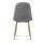 Artiss Adamas 4-Piece Dining Chair Set - Light Grey Faux Linen, Curved Slope Design, Iron Legs, 150kg Capacity