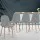 Artiss Adamas 4-Piece Dining Chair Set - Light Grey Faux Linen, Curved Slope Design, Iron Legs, 150kg Capacity