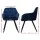 Artiss Dining Chairs Set of 2 Velvet Diamond Tufted Armchair Blue, Plush Upholstery, Steel Legs, 150kg Capacity