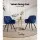 Artiss Dining Chairs Set of 2 Velvet Diamond Tufted Armchair Blue, Plush Upholstery, Steel Legs, 150kg Capacity