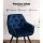 Artiss Dining Chairs Set of 2 Velvet Diamond Tufted Armchair Blue, Plush Upholstery, Steel Legs, 150kg Capacity