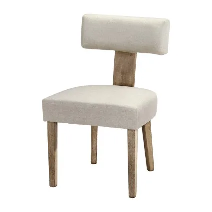 Artiss Milford Dining Chairs Set of 2 - Beige Linen, Rubber Wood Frame, 150kg Capacity, 46.5x55x88cm, Elegant & Durable