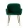 Artiss Dining Chairs Set of 2, Velvet Armchair, Green, 54x58x83cm, Luxurious Comfort, Sturdy Steel Legs, Easy Assembly
