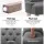 Artiss Cayes Dining Chairs Set of 2 - French Provincial Grey Linen, Tufted Button Design, 13cm Cushion, Rubber Wood Legs