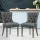 Artiss Cayes Dining Chairs Set of 2 - French Provincial Grey Linen, Tufted Button Design, 13cm Cushion, Rubber Wood Legs