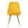 Artiss Velvet Dining Chairs Set of 2, Yellow, Channel Tufted, Gold Metal Legs, 44x41x80cm, Trendsetting Design