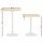 Artiss Aine Bar Table 60cm Pine Wood, Swivel Round Top, Height Adjustable Gas Lift, Steel Base, Counter Dining
