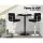 Artiss Bar Table, MDF & Steel, 60cm Round, Black, Adjustable Height, 360° Swivel, Indoor/Outdoor Use
