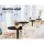 Artiss Bar Table, MDF & Steel, 60cm Round, Black, Adjustable Height, 360° Swivel, Indoor/Outdoor Use