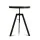 Artiss Adjustable Industrial Bar Table 67-86CM, Round Elm Wood Top, Steel Frame, Dark Brown/Black, Durable Design