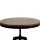 Artiss Adjustable Industrial Bar Table 67-86CM, Round Elm Wood Top, Steel Frame, Dark Brown/Black, Durable Design