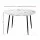 Artiss Dining Table, Round Marble Effect, 110cm, White, Modern Design, Sturdy Metal Legs, Easy Assembly