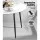 Artiss Dining Table, Round Marble Effect, 110cm, White, Modern Design, Sturdy Metal Legs, Easy Assembly