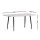 Artiss 1.5M Dining Table Marble Effect, Seats 4-6, Thick MDF Top, Metal Legs, White Black, Modern Kitchen Furniture