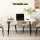 Artiss 1.5M Dining Table Marble Effect, Seats 4-6, Thick MDF Top, Metal Legs, White Black, Modern Kitchen Furniture