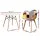 Artiss Dining Set: Mid-Century White Table & 4 Chairs with Beech Wood Legs, Scratch-Proof Finish, 100cm Diameter