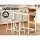 Artiss Ari Bar Table, Solid Pine Wood, 108CM, Pine & White, Rectangular, Sturdy Design, Home & Pub Use