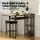 Artiss Industrial Bar Table 140cm Extendable, Wine Rack, Cup Holder, Walnut MDF Top, Metal Frame, Space-Saving Design