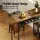 Artiss Industrial Bar Table 140cm Extendable, Wine Rack, Cup Holder, Walnut MDF Top, Metal Frame, Space-Saving Design