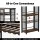 Artiss Industrial Bar Table 140cm Extendable, Wine Rack, Cup Holder, Walnut MDF Top, Metal Frame, Space-Saving Design