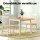 Artiss 1.1M Extendable Dining Table, Sturdy Wood & Particle Board, Seats 2-3, Pine/White, Space-Saving Design