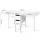 Artiss White Extendable Rectangular Dining Table, MDF & Iron, Gateleg Design, Seats 4-6, UV Finish, 150x80x74.5cm