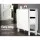 Artiss White Extendable Rectangular Dining Table, MDF & Iron, Gateleg Design, Seats 4-6, UV Finish, 150x80x74.5cm