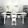 Artiss White Extendable Rectangular Dining Table, MDF & Iron, Gateleg Design, Seats 4-6, UV Finish, 150x80x74.5cm