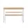 Artiss 3PCS Dining Table & Benches Set - Particle Board & Metal, 110x70cm, Natural/White, High Weight Capacity